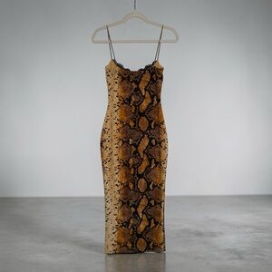 Jluxelabel Snake Print Midi Dress